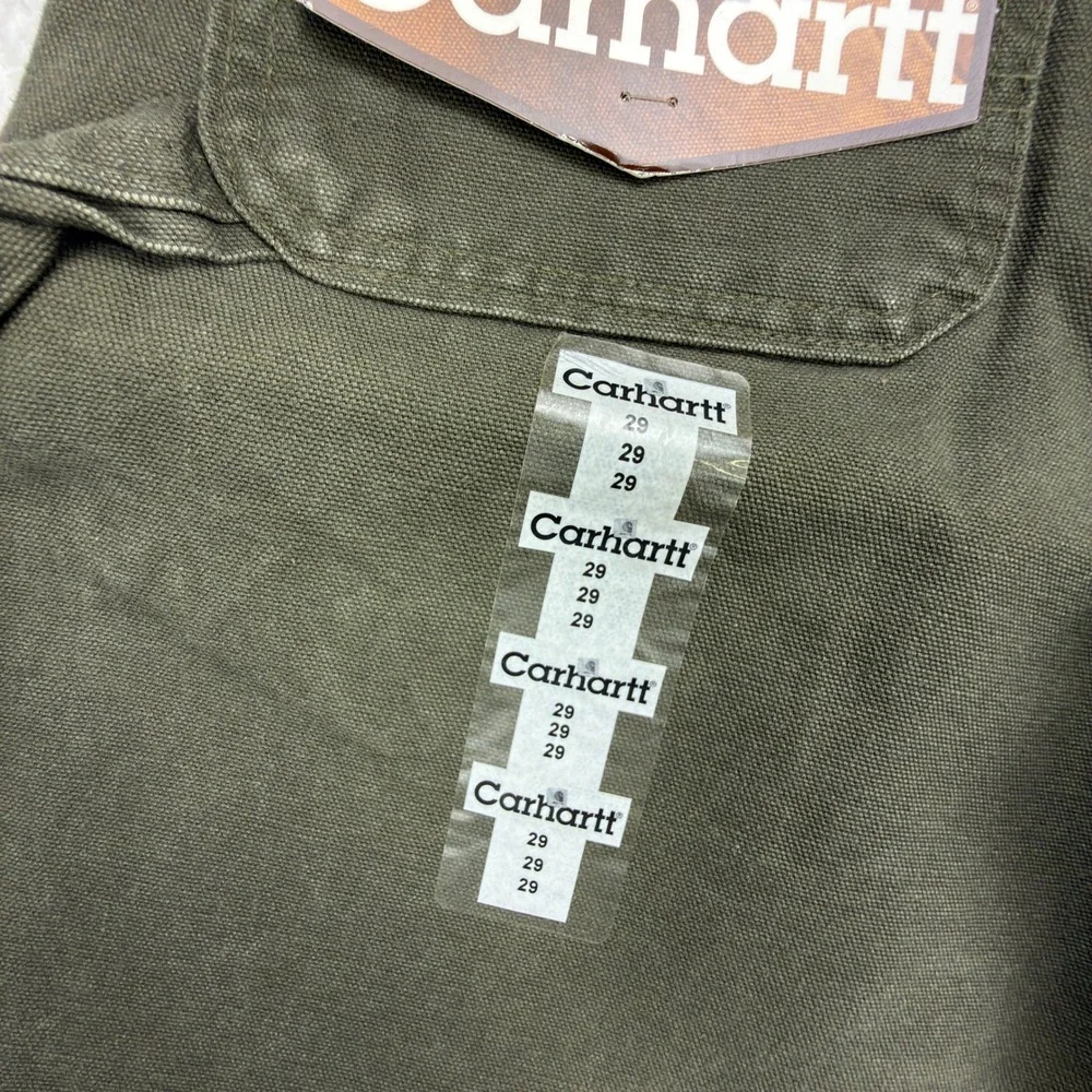 Carhartt Washed Duck Work Shorts Mens 29 B25 MOS Moss Green NWT NOS